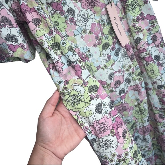 BCBG | Floral Puff Sleeve Dress - Picture 5 of 12